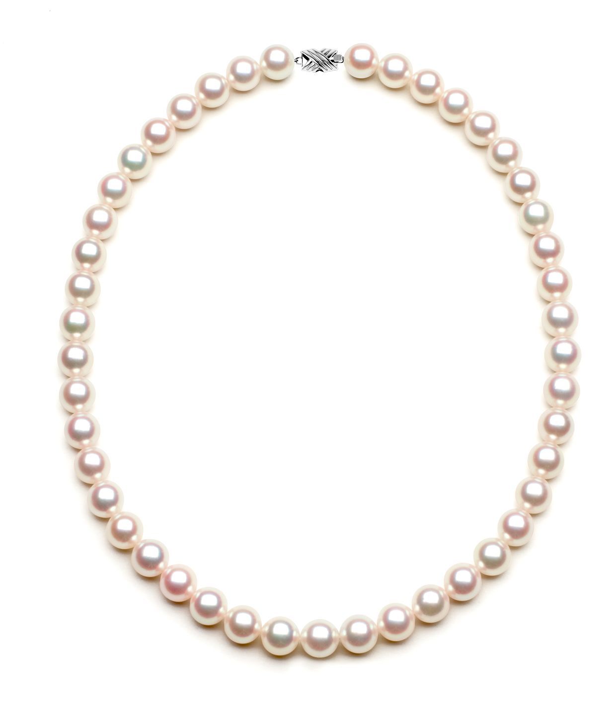 GIA Certified 9.02 X 9.49mm Akoya Cultured Pearl Necklace
