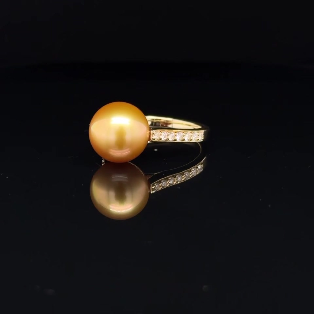 Golden South Sea Pearl Helix Ring: The Rarest Golden Pearls, Customized to You