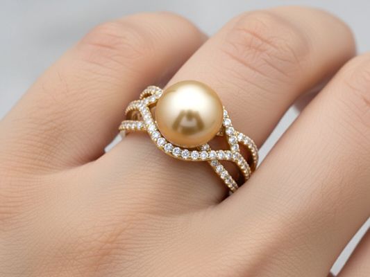 Golden South Sea Pearl Rings