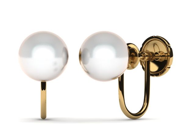 Japanese Akoya Pearl French Screw Back Earring | American Pearl