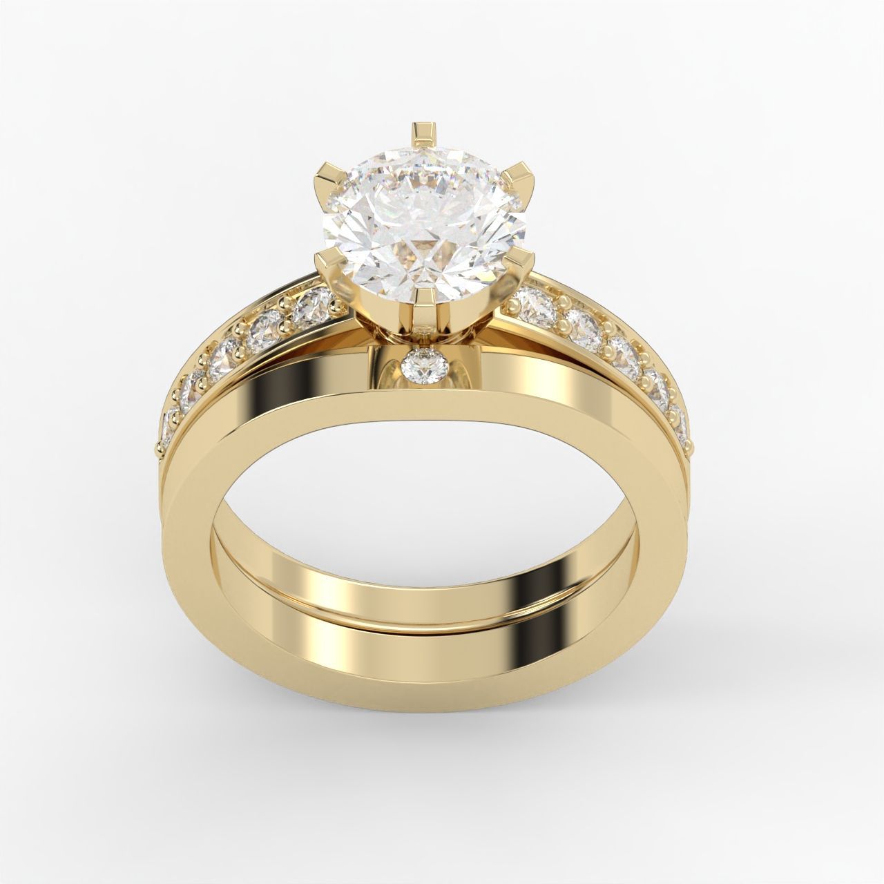 Matching 18K Yellow Gold Wedding Band