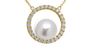 Ohm Pearl and Diamond Pendant
