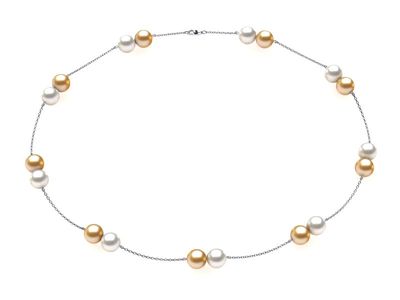 Pearl Twin Cup Necklace