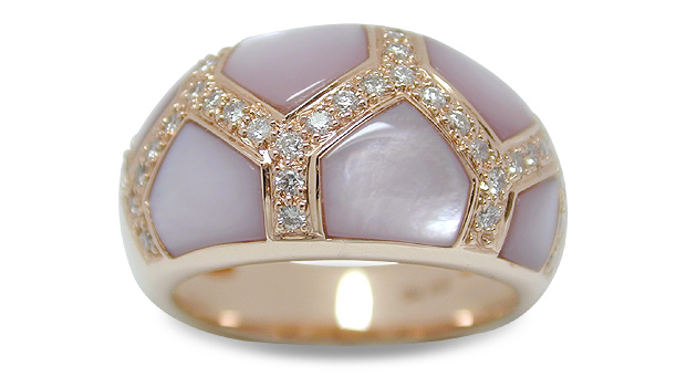 Pink mother of pearl ring best sale