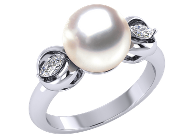 Sarotta a White Australian South Sea Cultured Pearl Ring