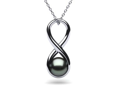 Tahitian Pearl Infinity Pendant
