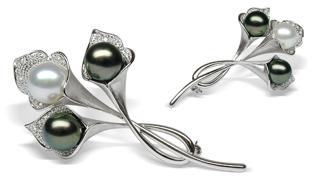 Zinnia Multicolor South Sea Pearl Brooch | American Pearl
