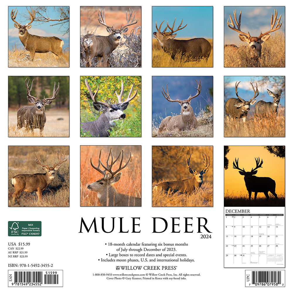 Mule Deer Calendar 2024 Willow Creek Animalden Mule Deer Calendar 2024 Willow Creek Animalden