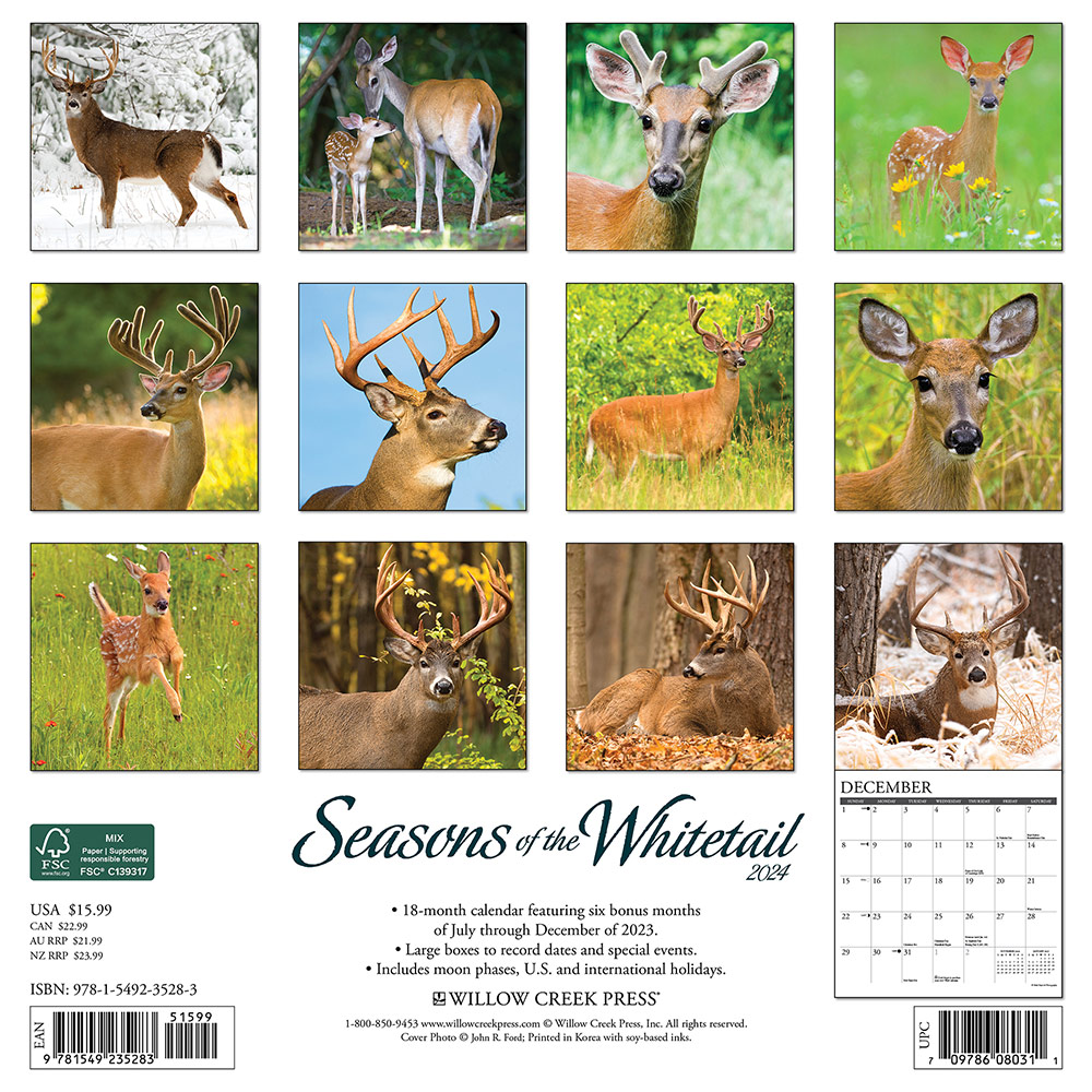 Seasons of the Whitetail Calendar 2024 Willow