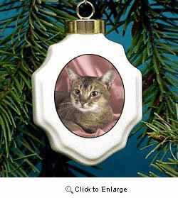 Abyssinian Christmas Ornament Porcelain
