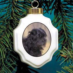 Affenpinscher Christmas Ornament Porcelain