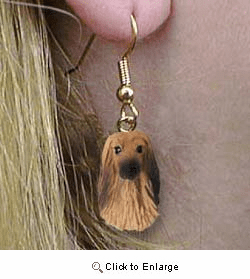 Afghan Hound Authentic Earrings