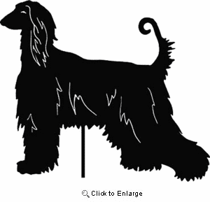Afghan Hound Garden Stake