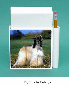 Afghan Hound Hold-a-Note
