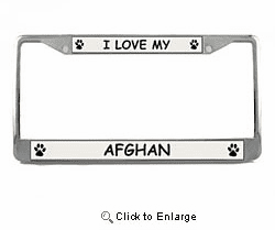 Afghan Hound License Plate Frame