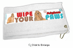 Afghan Hound Paw Wipe Towel