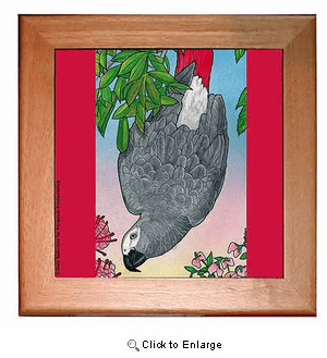 African Gray Parrot Trivet