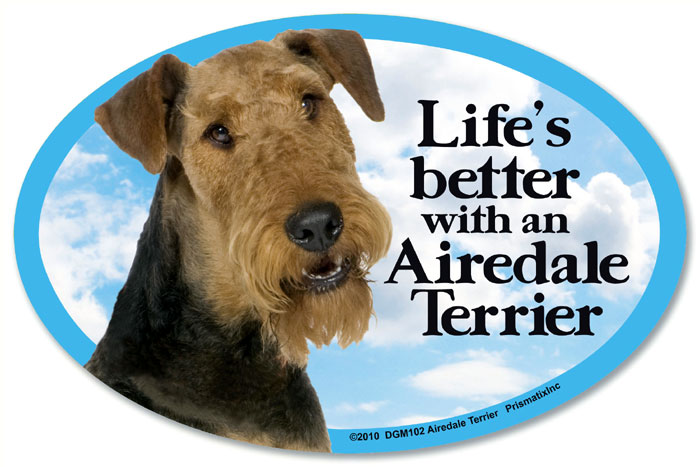 Airedale Terrier Car Magnet - Life's Better
