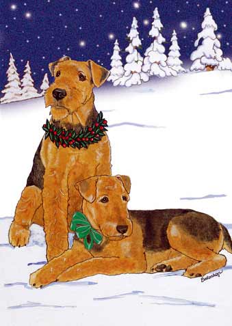 Airedale Terrier Christmas Cards