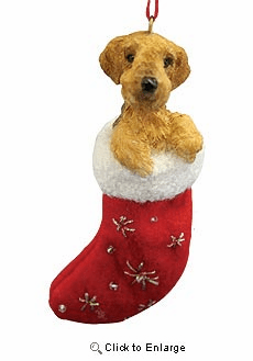 Airedale Terrier Christmas Stocking Ornament