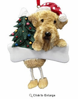 Airedale Terrier Christmas Tree Ornament - Personalize