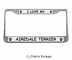 Airedale Terrier License Plate Frame