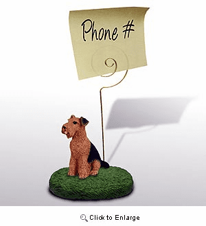 Airedale Terrier Note Holder