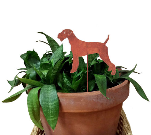 Airedale Terrier Plant Stake