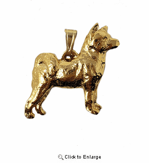 Akita 24K Gold Plated Pendant