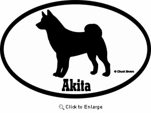 Akita Bumper Sticker Euro