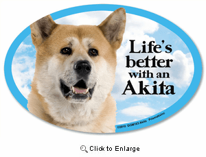 Akita Car Magnet - Life's Better