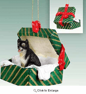 Alaskan Malamute Gift Box Christmas Ornament