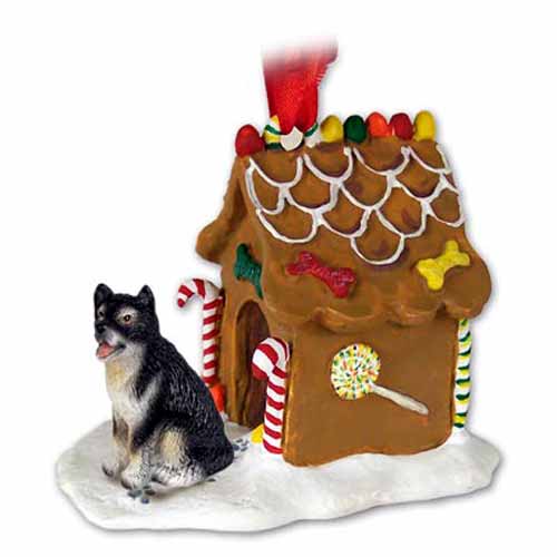 Alaskan Malamute Gingerbread House Christmas Ornament