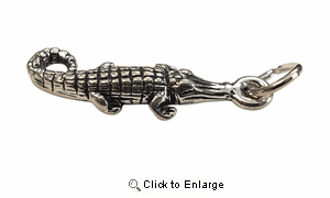 Alligator Sterling Silver Charm