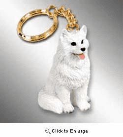 American Eskimo Dog Keychain