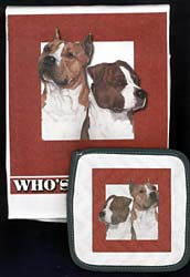 American Staffordshire Terrier Dish Towel & Potholder