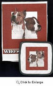 American Staffordshire Terrier Dish Towel & Potholder