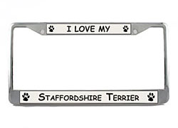 American Staffordshire Terrier License Plate Frame