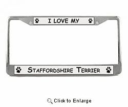 American Staffordshire Terrier License Plate Frame