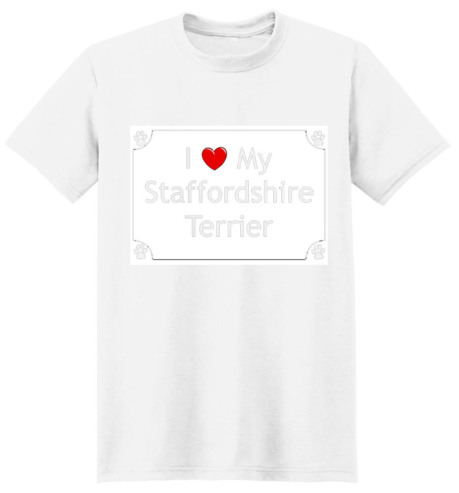 American Staffordshire Terrier T-Shirt - I love my