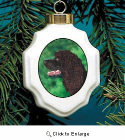 American Water Spaniel Christmas Ornament Porcelain