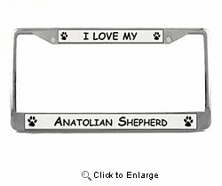 Anatolian Shepherd License Plate Frame