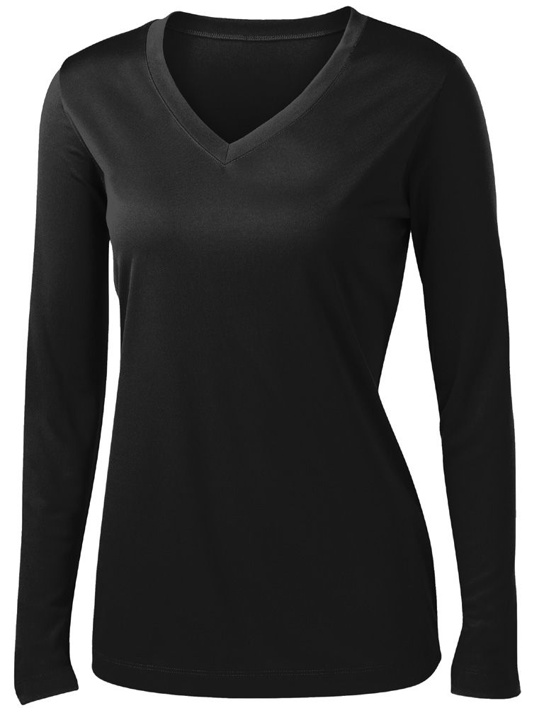 Animal Den Ladies Long Sleeve Moisture Wicking Athletic Shirts