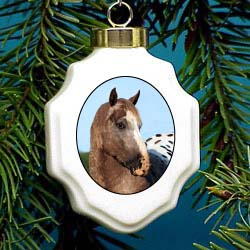 Appaloosa Horse Christmas Ornament Porcelain