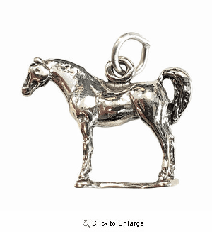 Arabian Horse Sterling Silver Charm