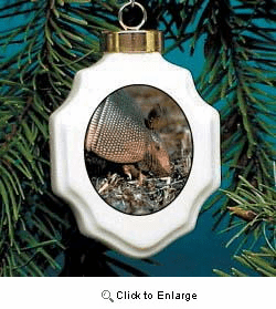 Armadillo Christmas Ornament Porcelain
