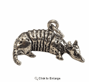 Armadillo Sterling Silver Charm