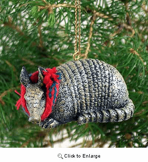 Armadillo Tiny One Christmas Ornament