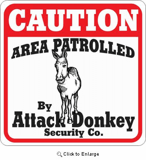Attack Donkey Sign
