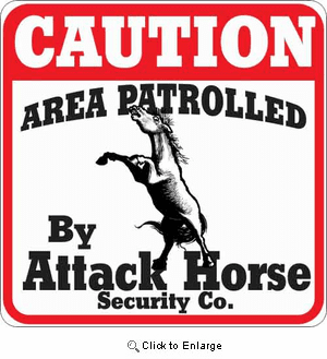 Attack Horse Sign